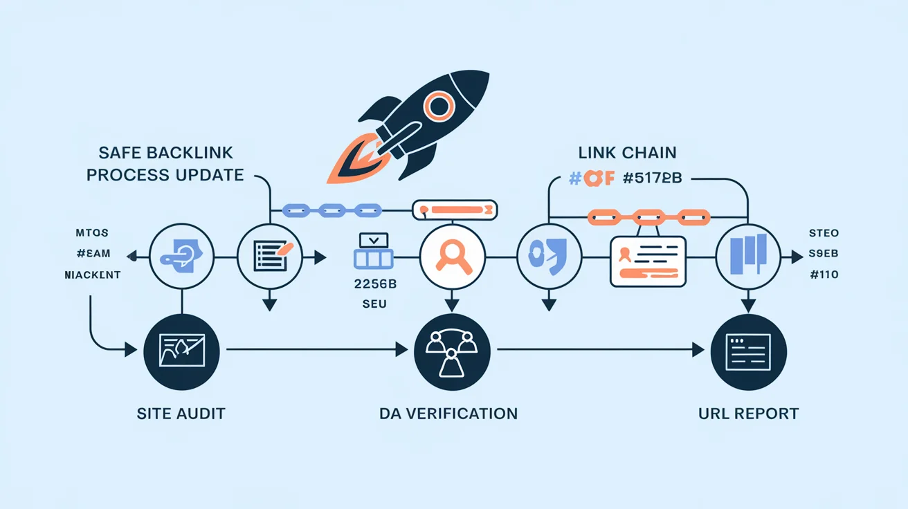 2026년 스팸 업데이트 이후 안전한 백링크 구조 흐름도